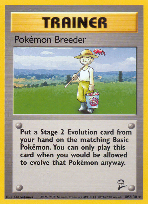 Pokemon Breeder - 105/130 (BS2) Rare - Near Mint