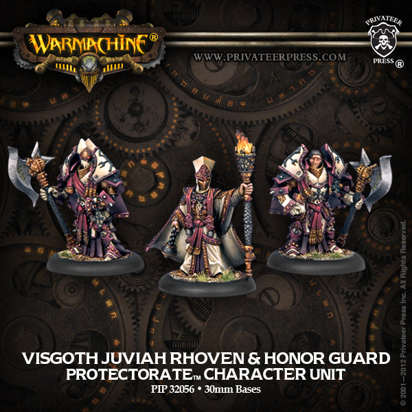 Warmachine: Protectorate - Visgoth Rhoven & Honor Guard, Character Unit (3 Metal)