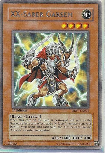 XX-Saber Garsem (ABPF-EN026) Rare - Near Mint 1st Edition