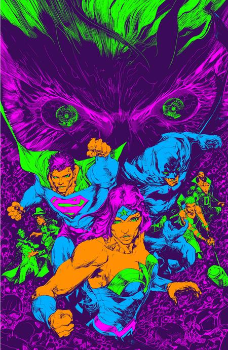 KNIGHT TERRORS FIRST BLOOD #1 (ONE SHOT) CVR E HOWARD PORTER DARKEST HOUR NEON INK CARD STOCK VAR