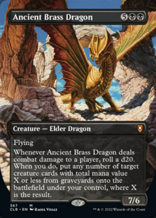 Ancient Brass Dragon [#367 Alternate-Art Borderless] (CLB-M)