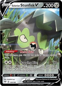 Galarian Stunfisk V - 128/189 (SWSH03) Ultra Rare - Near Mint Holofoil