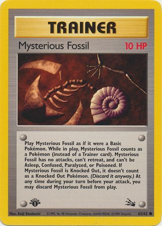 Mysterious Fossil - 62/62 (FO) Common - Near Mint 1st Edition