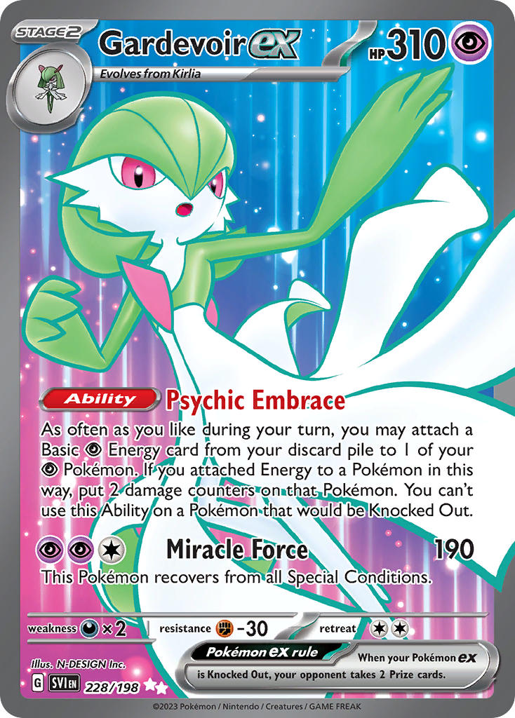 Gardevoir ex - 228/198 (SV1) Ultra Rare - Near Mint Holofoil