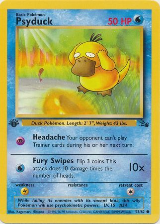 Psyduck - 53/62 (FO) Common - Near Mint 1st Edition