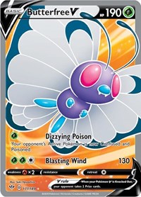 Butterfree V (Full Art) - 177/189 (SWSH03) Ultra Rare - Near Mint Holofoil