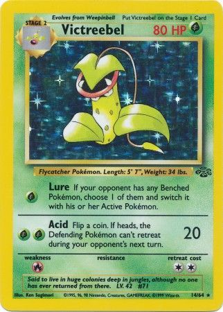 Victreebel  - 14/64 (JU) Holo Rare - Near Mint Unlimited Holofoil