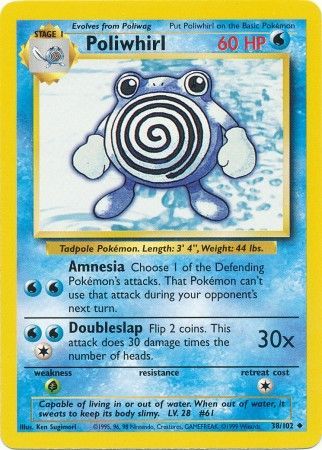 Poliwhirl - 038/102 (BS) Uncommon - Near Mint