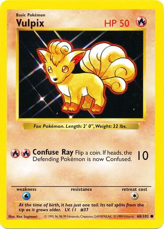 Vulpix - 068/102 (BSS) Common - Near Mint Unlimited