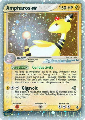 Ampharos ex - 89/97 (DR) Ultra Rare - Near Mint