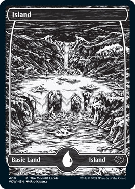 Island [#409 Full Art B&W] (VOW-C-PP)