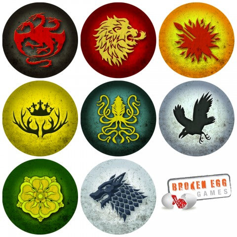 Broken Egg: A Game of Thrones LCG House Power Tokens (15) - Lannister