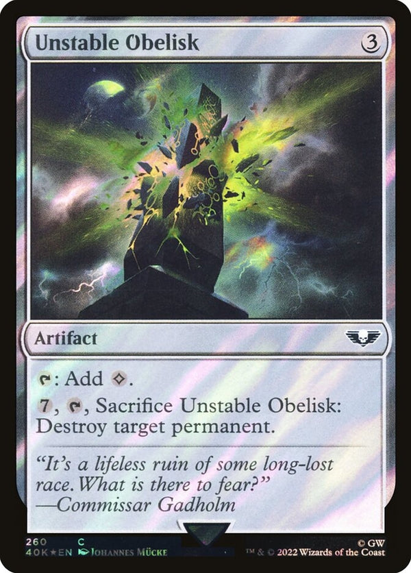 Unstable Obelisk [#260 Surge Foil] (40K-C-FOIL)