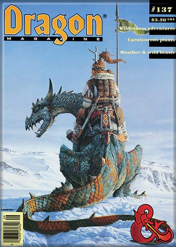 Dungeons & Dragons Book Cover Series 1 Magnet - Dragon Magazine #137