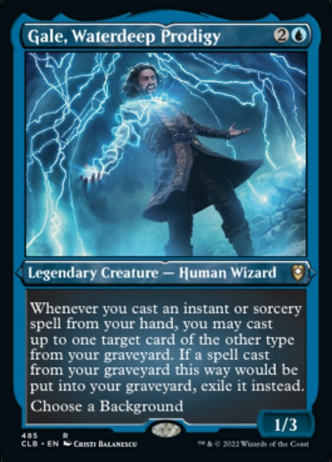 Gale, Waterdeep Prodigy [#485 Etched Foil] (CLB-R)