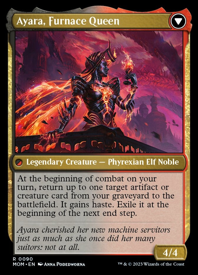 Ayara, Widow of the Realm // Ayara, Furnace Queen [#0090] (MOM-R)