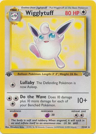 Wigglytuff  - 32/64 (JU) Rare - Near Mint 1st Edition