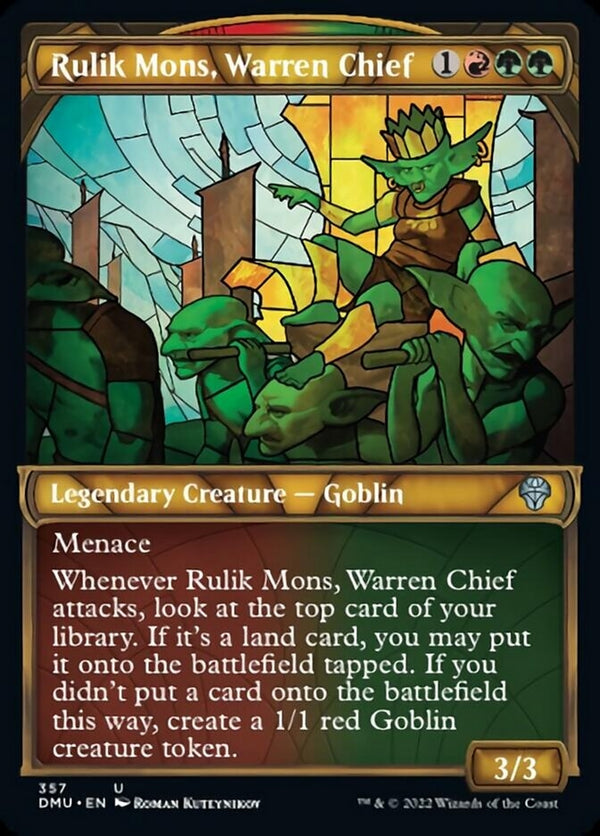 Rulik Mons, Warren Chief [#357 Textured FOIL] (DMU-U)