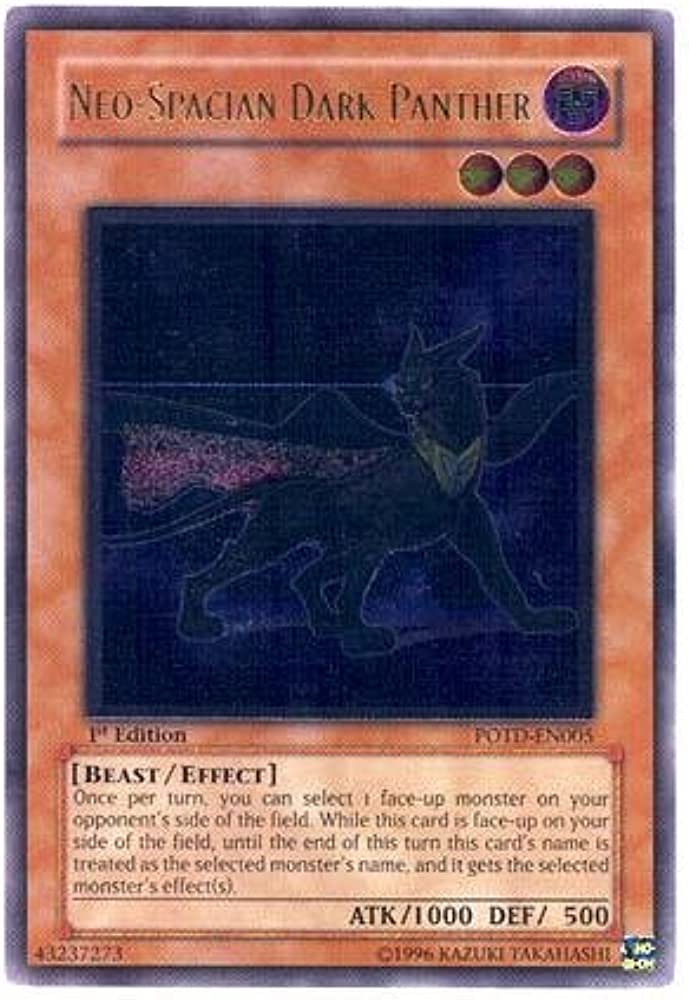 Neo-Spacian Dark Panther (POTD-EN005) UTR 1st Edition Heavy Play