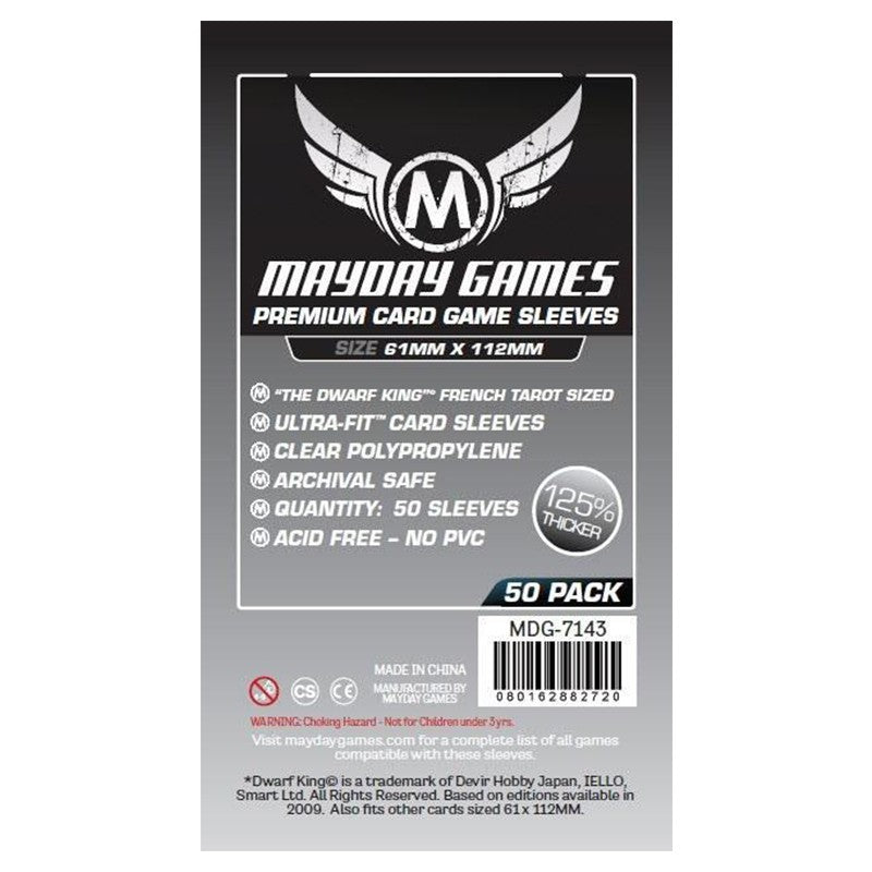 Mayday Games: Magnum Card Sleeves 61mm x 112mm (Premium "Dwarf King" F Mayday Games: Magnum Card Sleeves 61mm x 112mm (Premium "Dwarf King" F