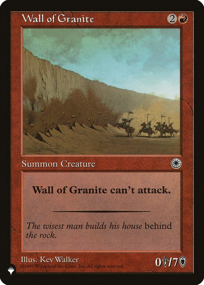 Wall of Granite (POR-U-LIST)