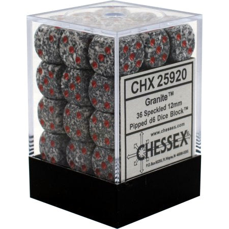 CHX25920: Speckled - 12mm D6 Granite (36)