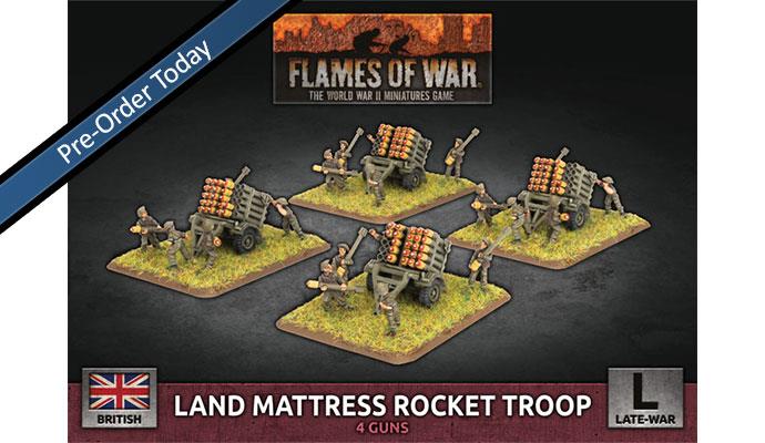 Flames of War: WWII: British (BBX77) - Land Mattress Rocket Troop (4x) (Late)