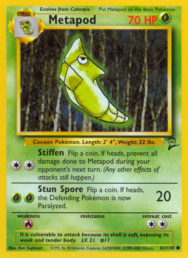 Metapod - 081/130 (BS2) Common - Near Mint