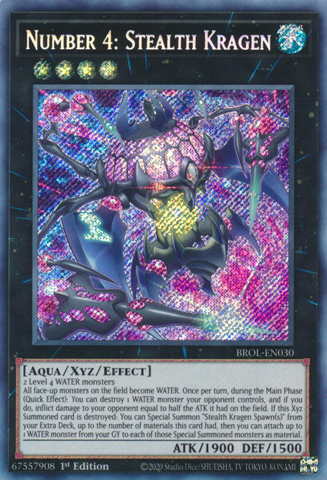 Number 4: Stealth Kragen (BROL-EN030) Secret Rare - Near Mint 1st Edition