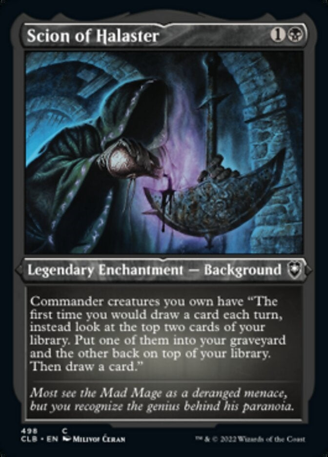 Scion of Halaster [#498 Etched Foil] (CLB-C)