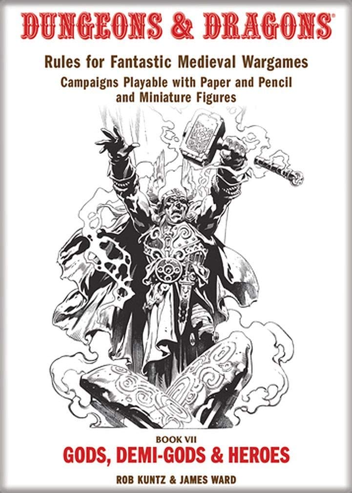Dungeons & Dragons Book Cover Series 1 Magnet - Rule Book VII Gods, Demigods and Heroes