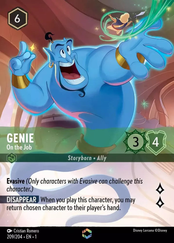 Genie - On the Job (Alternate Art) (The First Chapter 209/204) Enchanted - Near Mint Holofoil