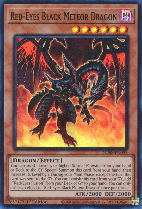 Red-Eyes Black Meteor Dragon (DUNE-EN095) Super Rare - Near Mint 1st Edition