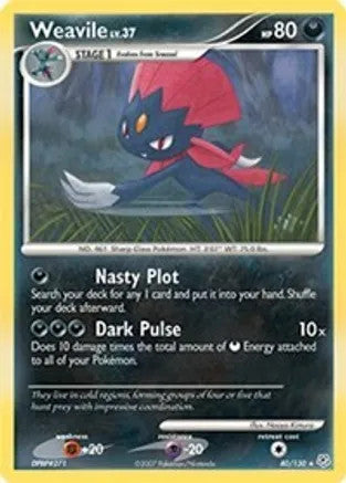 Weavile LV.37 (40/130) Reverse Foil