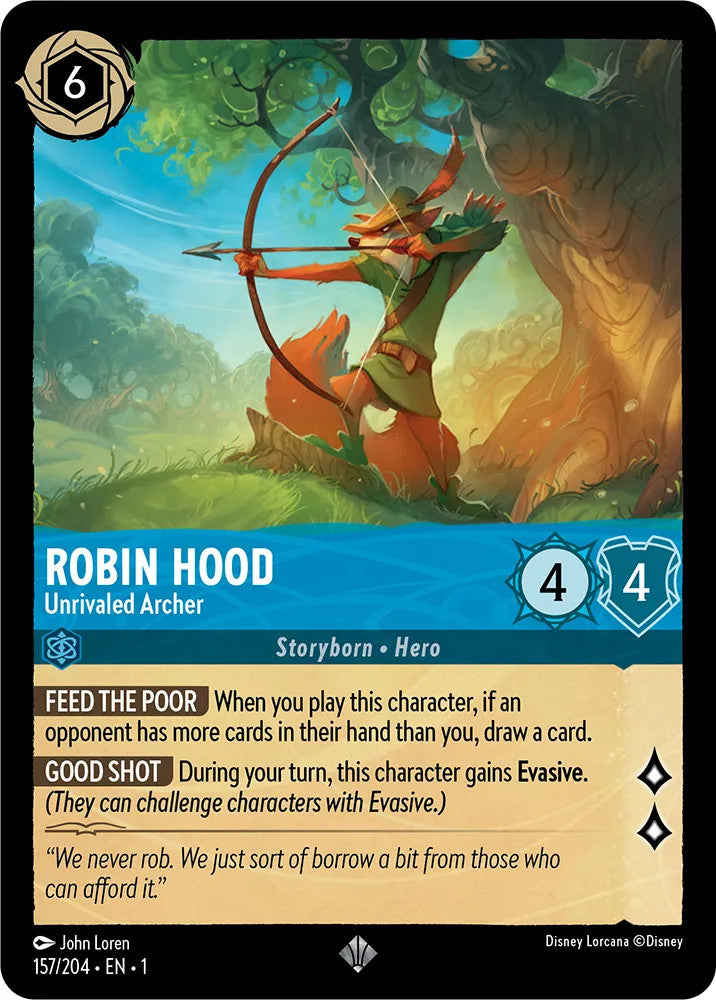 Robin Hood - Unrivaled Archer (The First Chapter 157/204) Super Rare - Near Mint