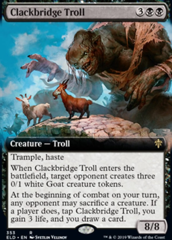 Clackbridge Troll [#353 Extended Art] (ELD-R)