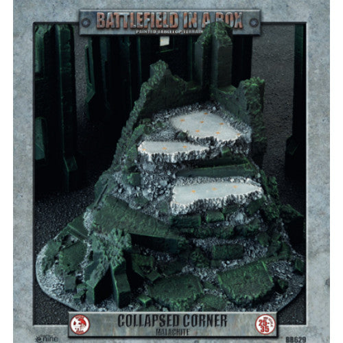 Battlefield in a Box (BB629) - Gothic Battlefields: Collapsed Corner - Malachite 30mm