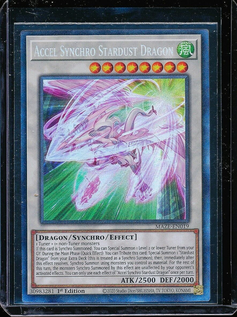 Accel Synchro Stardust Dragon (MAZE-EN019) Collector's Rare - Near Mint 1st Edition