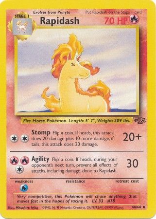 Rapidash - 44/64 (JU) Uncommon - Near Mint Unlimited