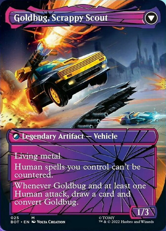 Goldbug, Humanity's Ally // Goldbug, Scrappy Scout [