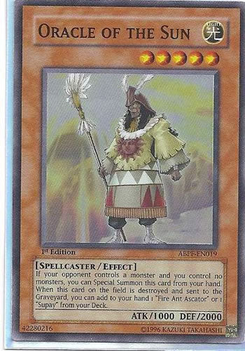 Oracle of the Sun (ABPF-EN019) Super Rare - Near Mint 1st Edition