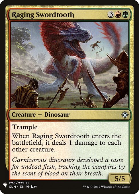 Raging Swordtooth [Mystery Booster #1471] (XLN-U)