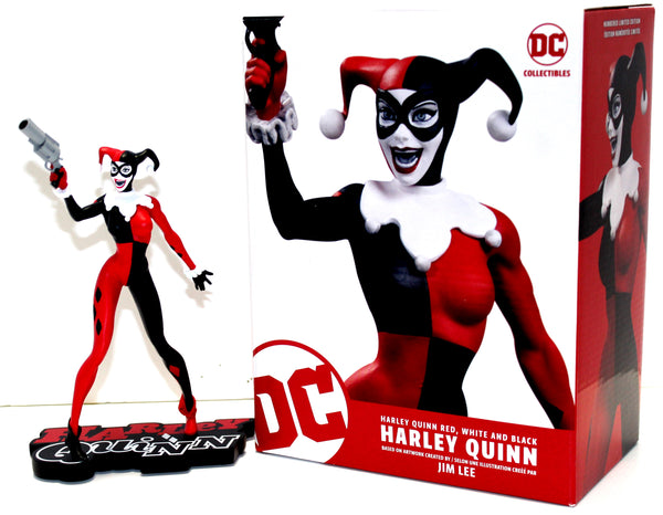 HARLEY QUINN RED WHITE & BLACK STATUE BY JIM LEE