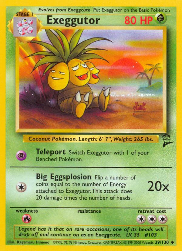 Exeggutor - 039/130 (BS2) Uncommon - Near Mint