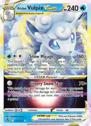 Alolan Vulpix VSTAR - 034/195 (SWSH12) Ultra Rare - Near Mint Holofoil