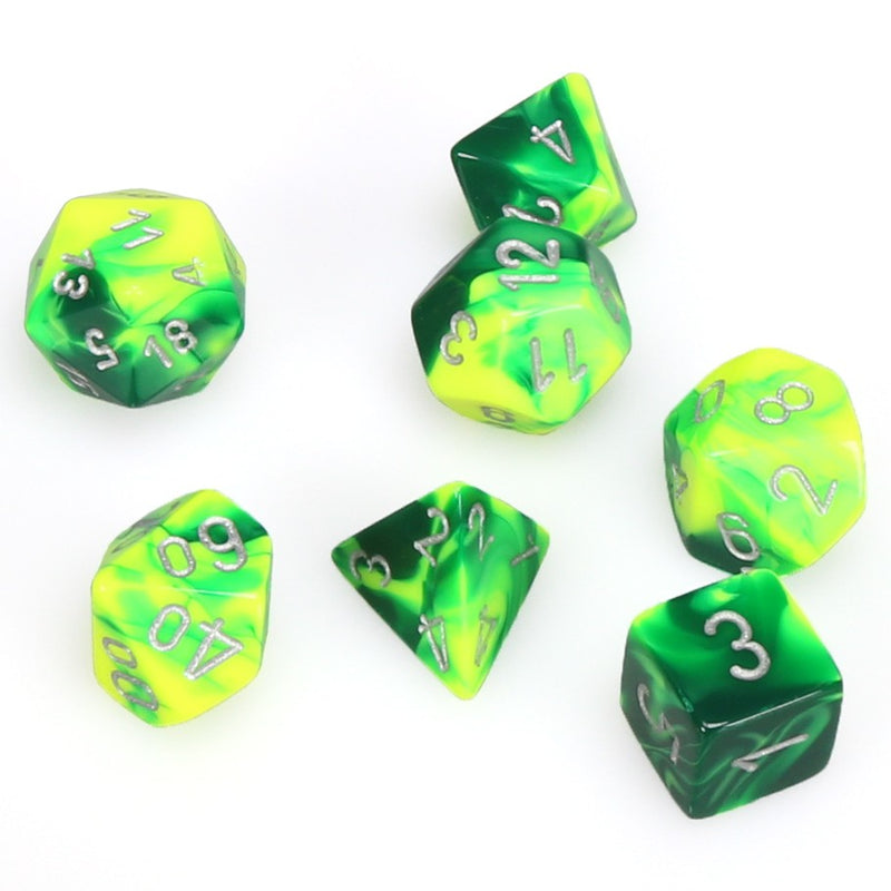 CHX26454: Gemini - Poly Set Green-Yellow w/silver (7)