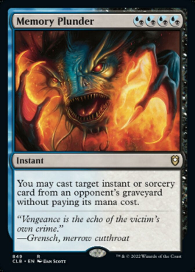 Memory Plunder [#849 Commander Decks] (CLB-R)