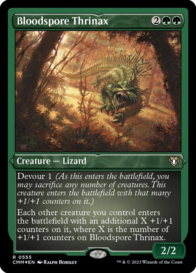 Bloodspore Thrinax [#0555 Etched Foil] (CMM-R)
