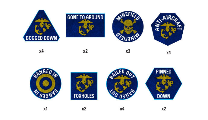 Flames of War: Team Yankee WW3: USA (TTK08) - Marines Token Set