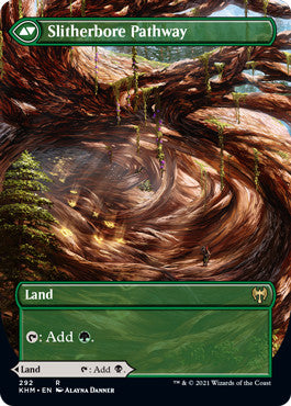Darkbore Pathway // Slitherbore Pathway [Alternate-Art Borderless #292] (KHM-R)